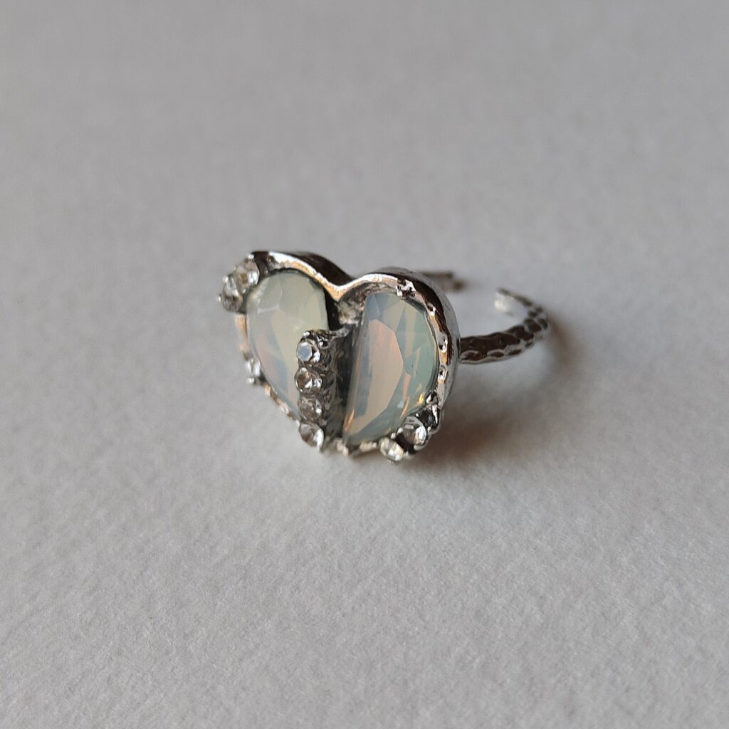 Opal Heart Ring