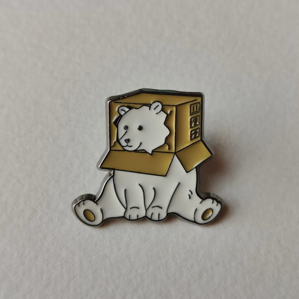 Bear in a box pin