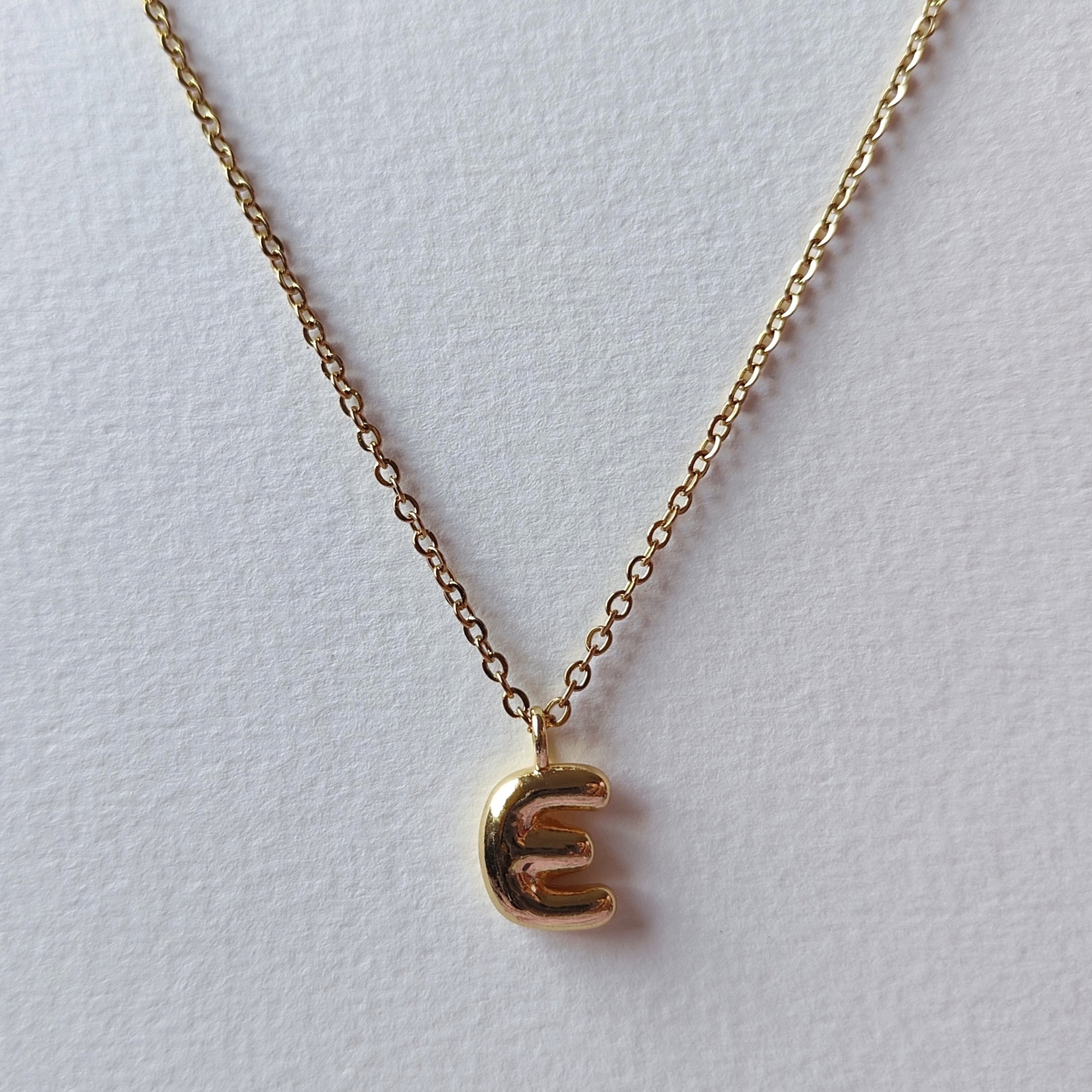 E Initial Necklace