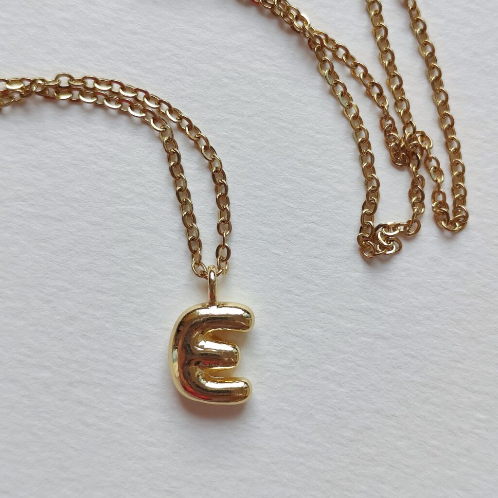 E Initial Necklace