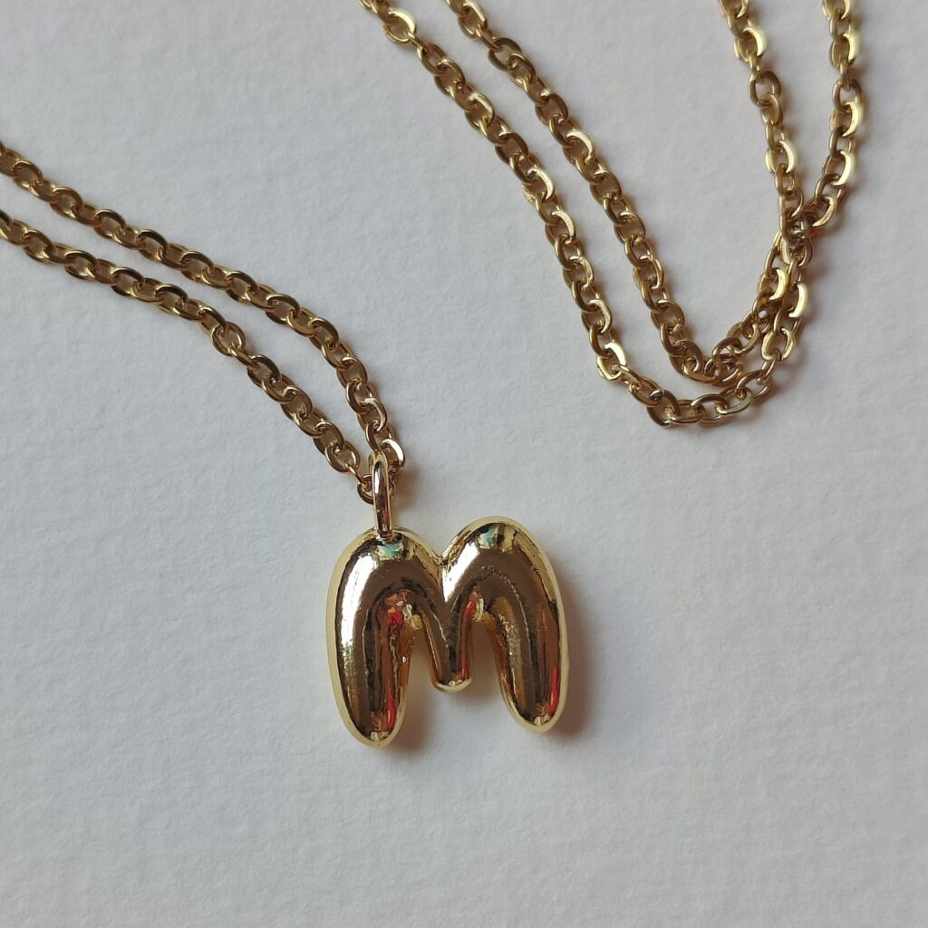 M Initial Necklace