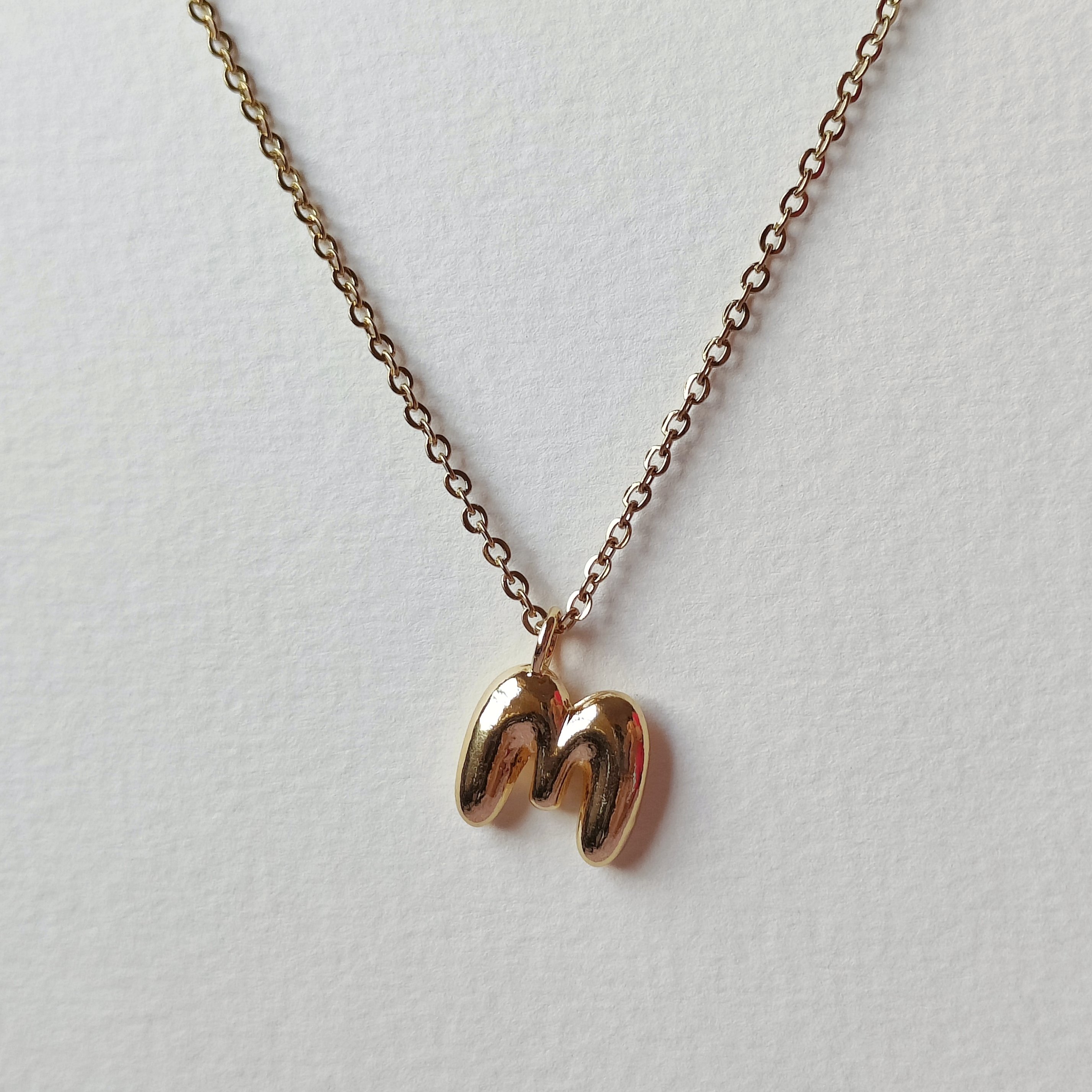 M Initial Necklace